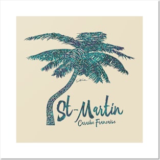 St. Martin, French Caribbean, Palm Tree Posters and Art